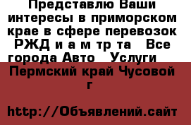Представлю Ваши интересы в приморском крае в сфере перевозок РЖД и а/м тр-та - Все города Авто » Услуги   . Пермский край,Чусовой г.